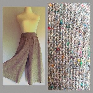 Vintage 70’s Happy Legs tweed high-waist culottes